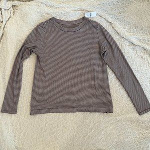 Long-sleeved Red Striped Shirt